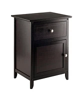 Slickblue Wood End Table Nightstand Accent Table for Living Room or Bedroom Decor