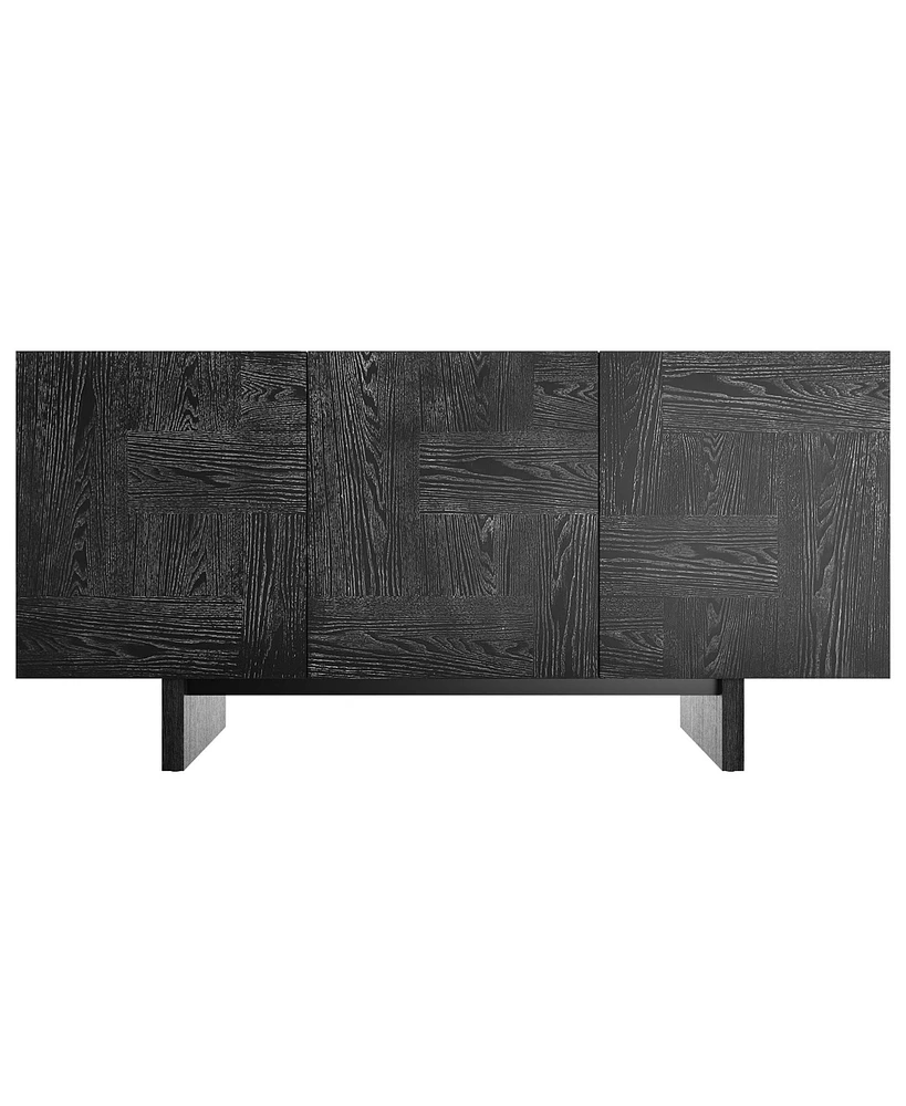 Boyel Living Mid-Century Solid Wood Sideboard Buffet Cabinet