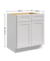 Lovmor Kitchen Sink Base Cabinet, Unassembled Cabinet with Adjustable Shelves without Top