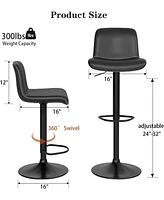 gaomon Bar Stool Set of 4, Adjustable Swivel Barstools, Modern Kitchen Stools, Design Chairs for Island, Dining Room, Home