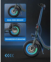 Urbanmax C1/C1 Pro Electric Scooter with Seat, 450W Powerful Motor up to 20/25 Miles Range, Foldable Electric Scooter for Adults Max Speed 15.5/18.6 M