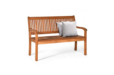 Slickblue FarmHome Slatted 2 Seater Garden Eucalyptus Bench