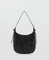 Mango Women's Braided Leather Bag