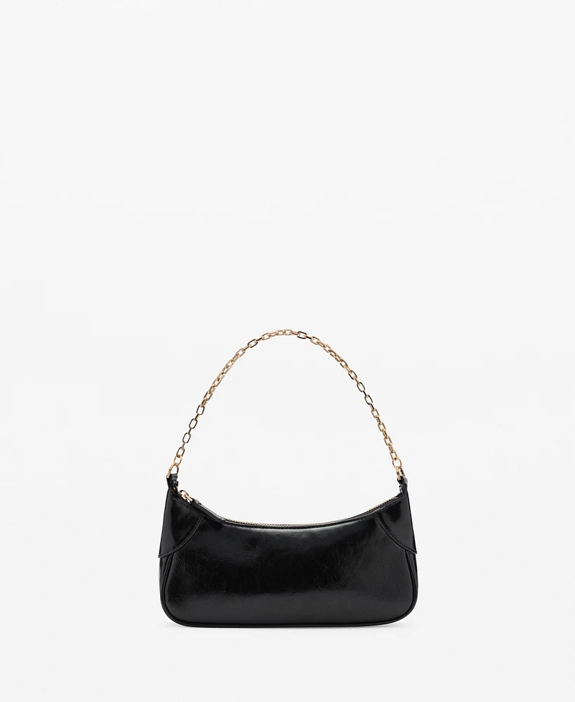 Mango Women's Chain Detail Double Handle Bag