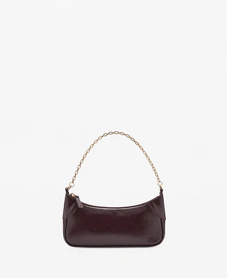 Mango Women's Chain Detail Double Handle Bag