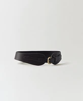 Mango Women's Leather Obi Belt