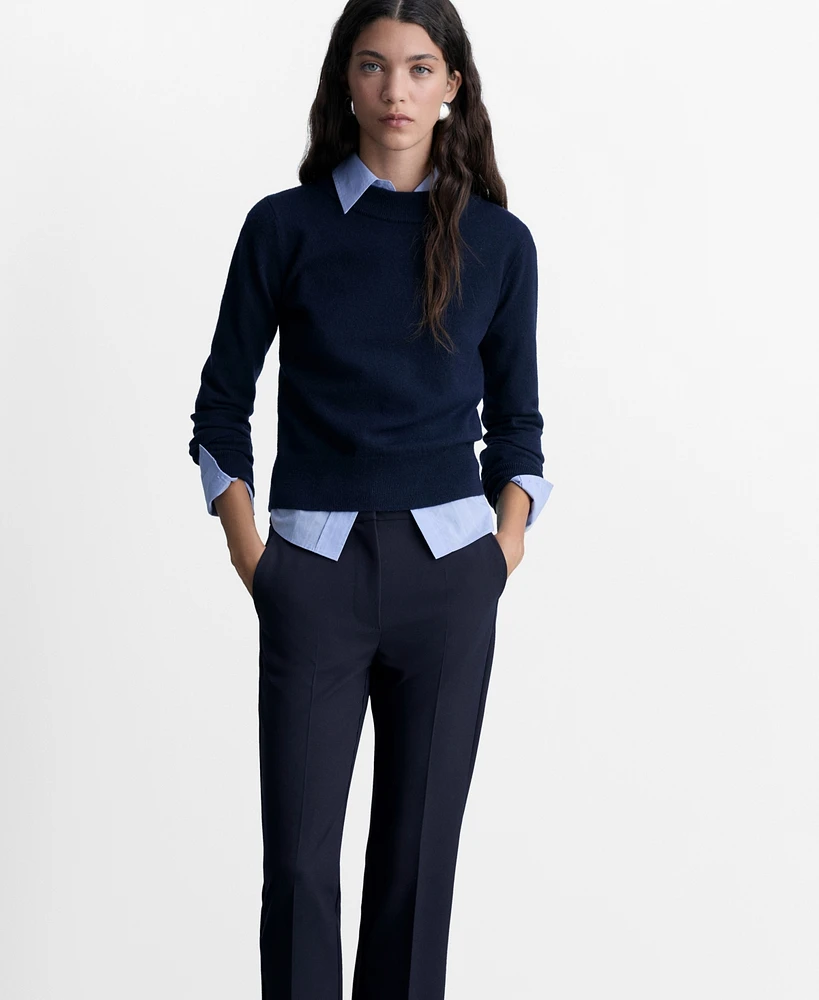 Mango Women's Pleat Straight Trousers
