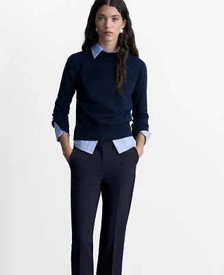 Mango Women's Pleat Straight Trousers