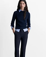 Mango Women's Pleat Straight Trousers