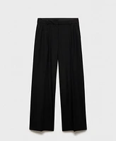 Mango Women's Straight-Fit Pleated Pants