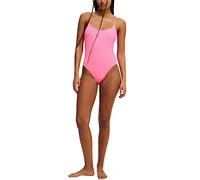 Cotton On Women's Thin-Strap Scoop-Back Cheeky One-Piece Swimsuit