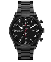 Michael Kors Men's Panorama Chronograph Black Ip Stainless Steel Watch, 44mm