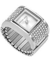 Michael Kors Women's Darrington Two-Hand Silver-Tone Stainless Steel Ring Watch, 13mm