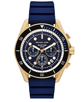 Michael Kors Men's Maritime Chronograph Navy Silicone Watch, 45mm