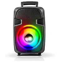 Toptech Bull-8 Bluetooth Party Speaker, 8" Woofer, 3000W, Disco Light