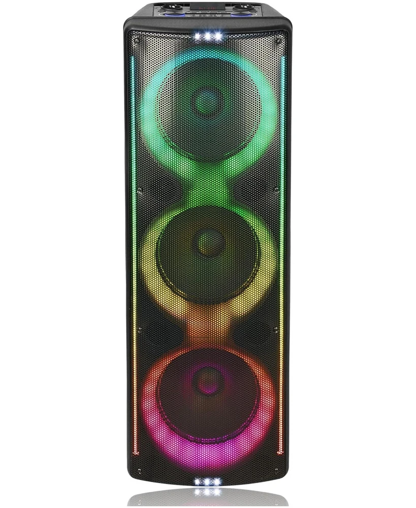 Toptech Al-310 Bluetooth Speaker, 3x10" Woofers, Disco Lights