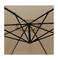 Cantilever Garden Parasol with Aluminum Pole 137.8" Taupe