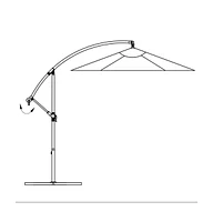 vidaXL Cantilever Garden Parasol 118.1" Sand White