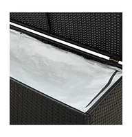 vidaXL Patio Storage Box Poly Rattan 78.7"x19.6"x23.6
