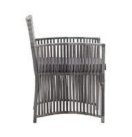 Patio Armchairs with Cushions 2 pcs Anthracite Poly Rattan