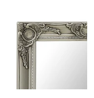 vidaXL Wall Mirror Baroque Style 23.6"x15.7" Silver