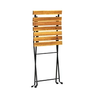 vidaXL 3 Piece Folding Bistro Set Solid Acacia Wood