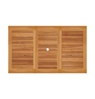 vidaXL Patio Table 59.1"x35.4"x29.5" Solid Teak Wood