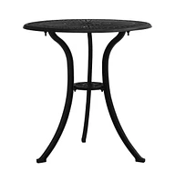 vidaXL 3 Piece Bistro Set Cast Aluminum Black