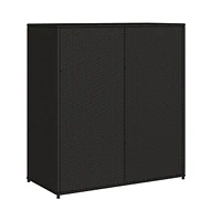 vidaXL Patio Storage Cabinet 41.3"x21.7"x44.5" Poly Rattan