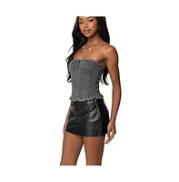 Edikted Womens Lacey Knit Tube Top