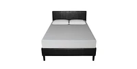 Slickblue Faux Leather Headboard Platform Bed - Modern Style with a Luxurious Touch