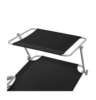 vidaXL Sun Lounger with Canopy Steel