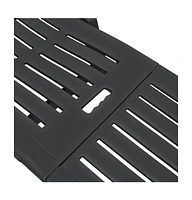 vidaXL Sun Lounger with Footrest Plastic Anthracite
