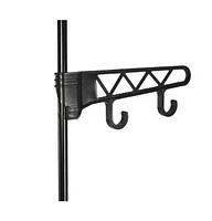 vidaXL Clothes Rack Steel and Non-woven Fabric 21.7"x11.2"x68.9" Black