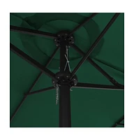 Garden Parasol with Aluminum Pole 181.1"x106.3" Green