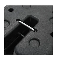 vidaXL Gazebo Weight Plates 4 pcs Black 8.7"x2" Concrete