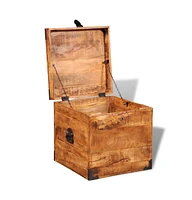 Storage Chest Cubic Rough Mango Wood