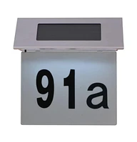 vidaXL Solar Led House Number Light Stainless Steel