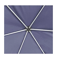 vidaXL Hexagonal Pop-Up Marquee with 6 Sidewalls Dark Blue 11.8'x10.2'