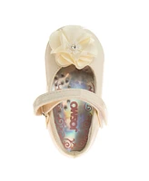 Josmo Infant Hook and Loop Flowery Dress Shoes