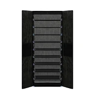 vidaXL Shoe Cabinet Black 23.6"x11.8"x65.4" Fabric