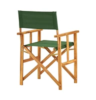 vidaXL Director's Chairs 2 pcs Solid Acacia Wood Green