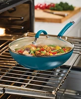 Rachael Ray Cucina Ceramic Nonstick 11" Stir Fry Pan with Lid