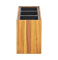 vidaXL Garden Raised Bed with 3 Pots Solid Acacia Wood