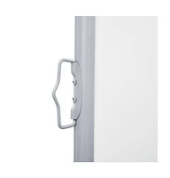 Retractable Side Awning Cream 55.1"x236.2"
