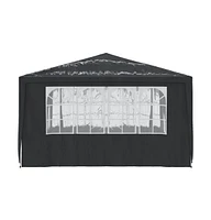 Professional Party Tent with Side Walls 13.1'x13.1' Anthracite 0.3 oz/ft²