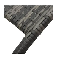 vidaXL Folding Sun Lounger Poly Rattan Gray