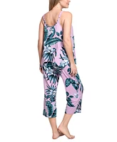 Linea Donatella Women's Rhadna Cropped Pant Pajama Set