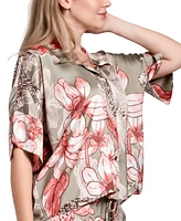 Midnight Bakery Women's Satin Ziggy Pajama Set