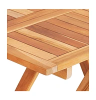 vidaXL Folding Bistro Table 23.6"x23.6"x25.6" Solid Teak Wood